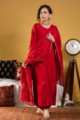 Image for Kusvaa Ws902 Alisa Chanderi Kurta Pant Set With Dupatta Front