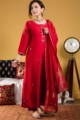Image for Kusvaa Ws902 Alisa Chanderi Kurta Pant Set With Dupatta Side