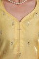Image for Kusvaa Ws905 Osha Chanderi Straight Kurta Closeup