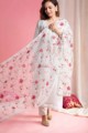 Image for Kusvaa Ws911 Hanita Chanderi Kurta With Organza Dupatta Side
