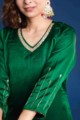 Image for Kusvaa Ws922 Adithi Silk Complete Suit Set With Chanderi Dupatta Closeup