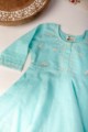 Image for Kusvaa Wsk48 Visala Cotton Dobby Kalidaar Kids Kurta Closeup 2