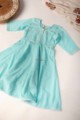 Image for Kusvaa Wsk48 Visala Cotton Dobby Kalidaar Kids Kurta Side