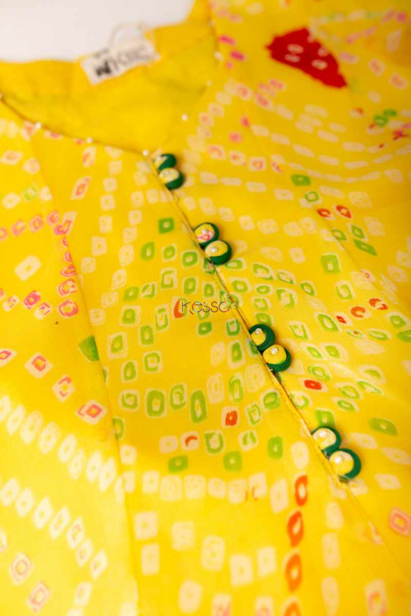 Image for Kusvaa Wsk49 Anila Girl Kalidaar Dress Closeup