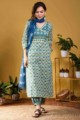 Image for Kusvaa Wsr330 Ooma Complete Salwar Suit Set With Kota Dupatta Front New