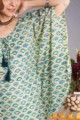 Image for Kusvaa Wsr332 Tamal Short Block Print Kaftan Closeup 2
