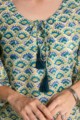 Image for Kusvaa Wsr332 Tamal Short Block Print Kaftan Closeup