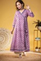 Image for Kusvaa Wsr335 Kusum Angrakha Block Printed Kurta Front