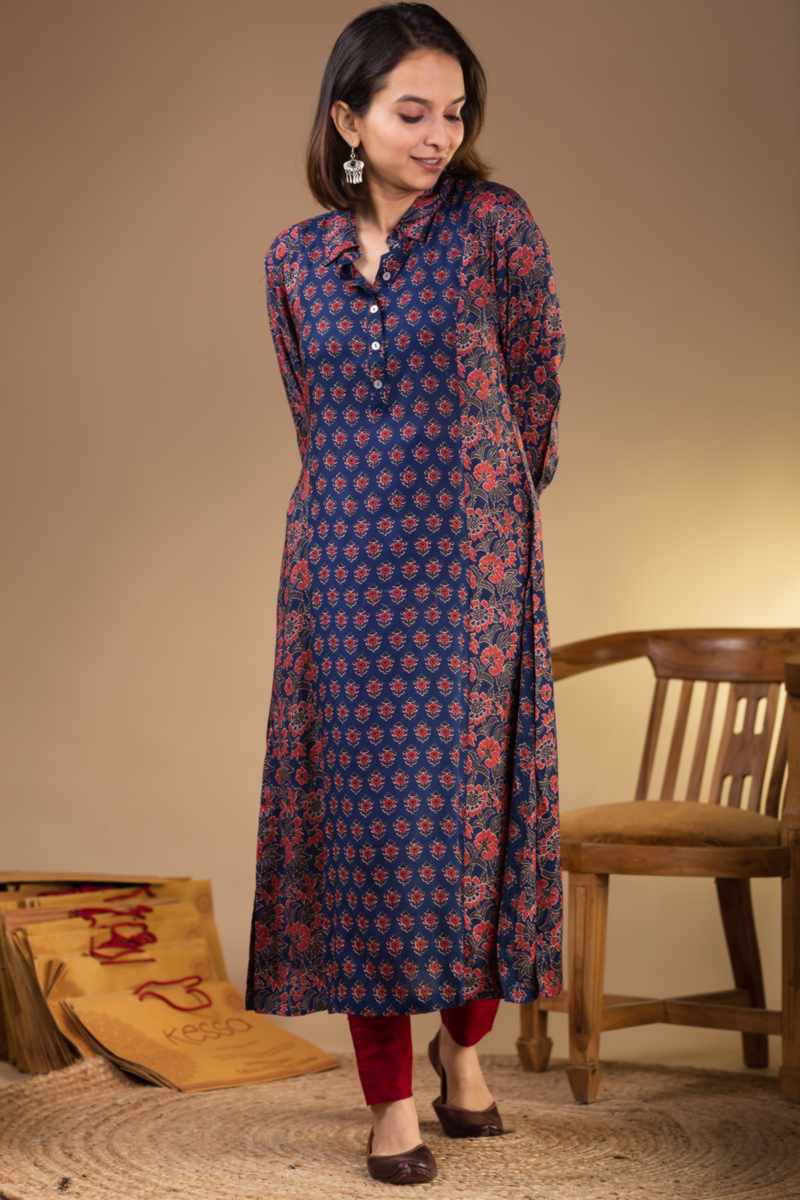 Image for Avdaf190 Abhisha Muslin A Line Kurta Featured New