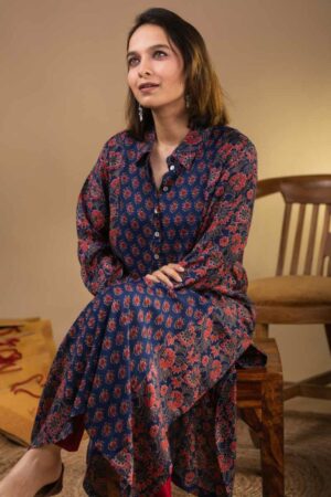 Image for Avdaf190 Abhisha Muslin A Line Kurta Sitting New