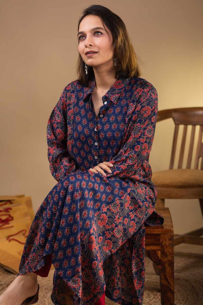 Image for Avdaf190 Abhisha Muslin A Line Kurta Sitting New