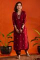 Image for Kusvaa Avdaf192 Akshaya Chanderi Kurta With Cotton Salwar Front