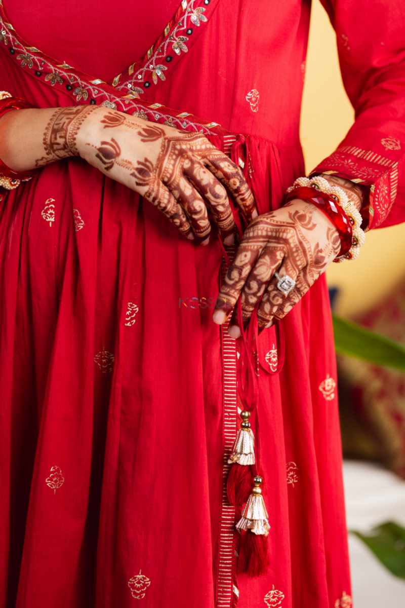 Image for Kusvaa Avdaf195 Haima Full Length Kalidaar Dress Closeup 2