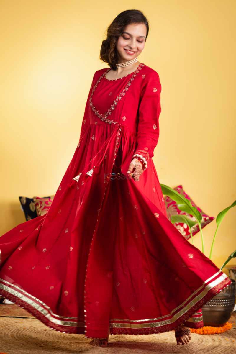 Image for Kusvaa Avdaf195 Haima Full Length Kalidaar Dress Side