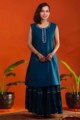 Image for Kusvaa Avdaf198 Baruni Cotton Jacket Kurta With Sharara Front