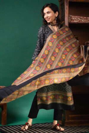 Image for Kusvaa Kuoj179 Shaili Pashmina Kurta Dupatta Set Side