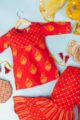 Image for Kusvaa Mbe33 Prisha Cotton Sharara Top Set With Dupatta Side