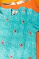 Image for Kusvaa Mbe34 Akriti Girl Cotton Skirt With Top And Dupatta Set Closeup