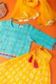 Image for Kusvaa Mbe34 Akriti Girl Cotton Skirt With Top And Dupatta Set Front