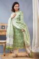 Image for Kusvaa Nekurta04 Svara Tussar Kurta Dupatta Pant Set Side