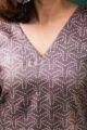 Image for Kusvaa Nekurta17 Hansika Tussar Kurta Dupatta Set Closeup