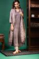 Image for Kusvaa Nekurta17 Hansika Tussar Kurta Dupatta Set Front