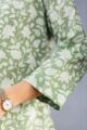 Image for Kusvaa Taf100 Sagara Straight Cotton Kurta Closeup 2