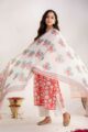 Image for Kusvaa Vcr146 Aagam Block Printed Straight Kurta With Dupatta Front