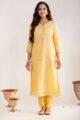 Image for Kusvaa Vcr150 Adita Maheshwari Silk Straight Kurta Front
