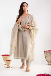 Image for Kusvaa Vcr151 Nushi Maheshwari Silk Kurta Dupatta Set Featured