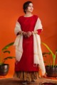 Image for Kusvaa Vcr153 Kimisha Chanderi Straight Kurta Featured