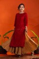 Image for Kusvaa Vcr153 Kimisha Chanderi Straight Kurta Side