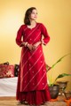 Image for Kusvaa Vcr157 Nupur Chanderi Silk Straight Kurta Front