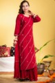 Image for Kusvaa Vcr157 Nupur Chanderi Silk Straight Kurta Side
