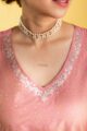 Image for Kusvaa Vcr159 Minisha Chanderi A Line Kurta Closeup