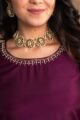 Image for Kusvaa Vcr160 Daruka Chanderi Straight Kurta Closeup