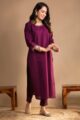 Image for Kusvaa Vcr160 Daruka Chanderi Straight Kurta Side