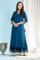 Image for Kusvaa Vcr161 Shakti Chanderi Straight Kurta Front
