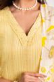 Image for Kusvaa Ws915 Adhiti Cotton Kurta With Pant And Organza Dupatta Closeup