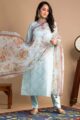 Image for Kusvaa Ws924 Neena Chanderi Kurta With Organza Dupatta Featured