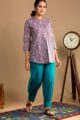 Image for Kusvaa Wsr347 Hanita Block Print Short Kurti Side