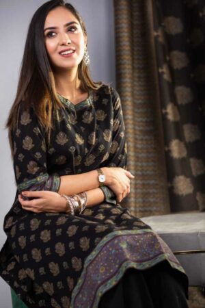 Image for Kusvaa Avdaf199 Nilima Striaght Cotton Kurta Sitting