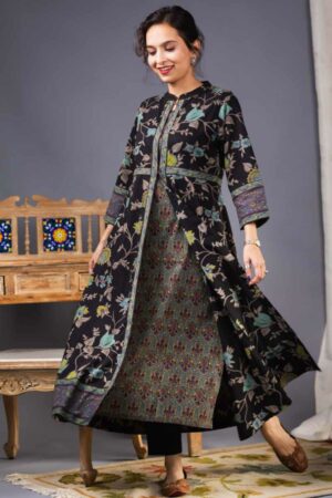 Image for Kusvaa Avdaf200 Venya Cotton A Line Kurta With Inner Featured