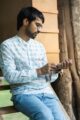 Image for Kusvaa Awk50 Atamveer Block Print Men Shirt Sitting