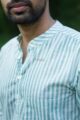 Image for Kusvaa Awk51 Agosh Block Print Men Short Kurta Closeup