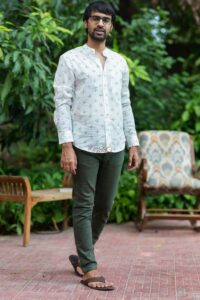 Image for Kusvaa Awk52 Aakash Block Print Men Shirt Featured