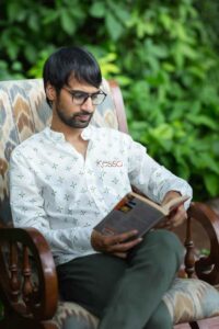 Image for Kusvaa Awk52 Aakash Block Print Men Shirt Sitting