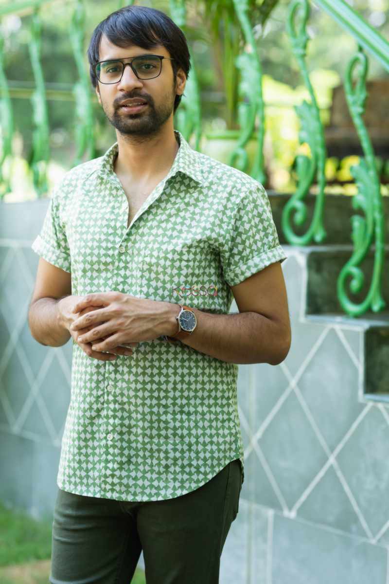 Image for Kusvaa Awk55 Arvind Block Print Men Shirt Featured