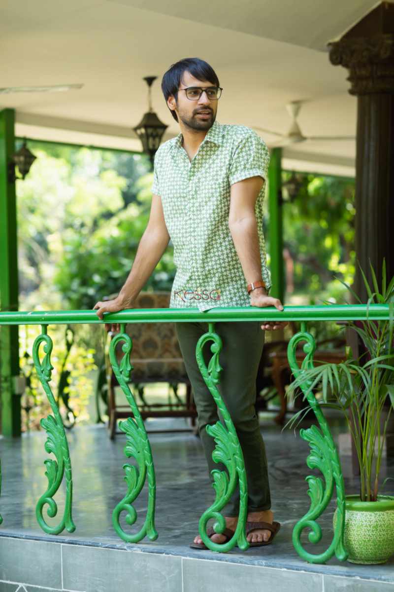 Image for Kusvaa Awk55 Arvind Block Print Men Shirt Front