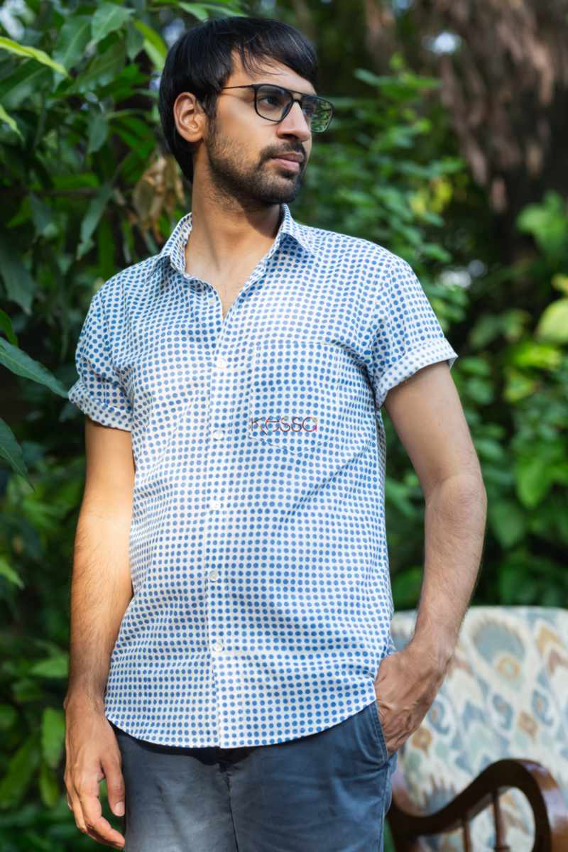 Image for Kusvaa Awk56 Ashok Block Print Men Shirt Featured
